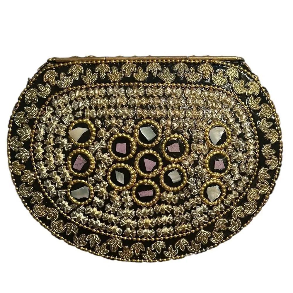 Ramla Handmade Purple Clutch/Handbag - Picture 3 of 6